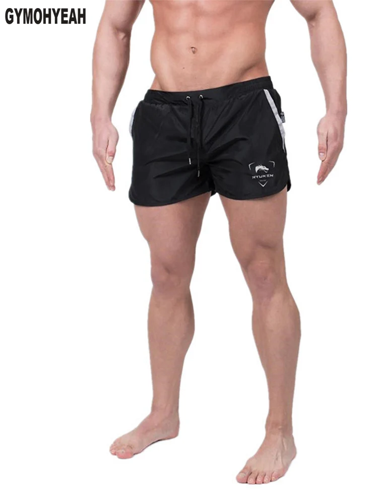 Новинка, Брендовые мужские спортивные штаны для тренировок, мужские спортивные штаны для бодибилдинга, пляжные шорты, мужские быстросохнущие шорты, размер M-XXL