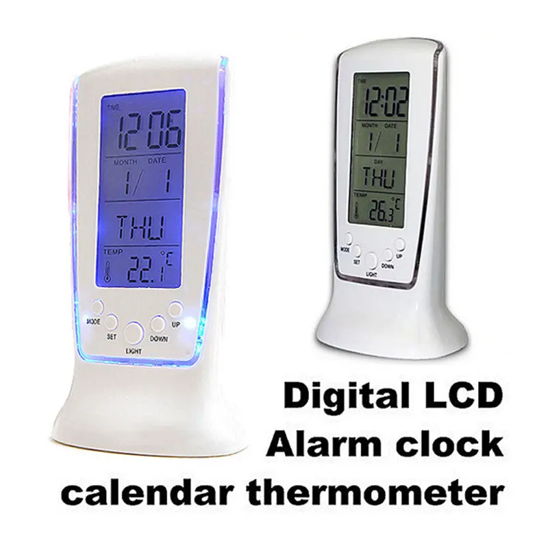 

Temperature Table Alarm Clock Talking Snooze Business Night Lamp LCD ABS Creativity Calendar Timekeeping Backlight