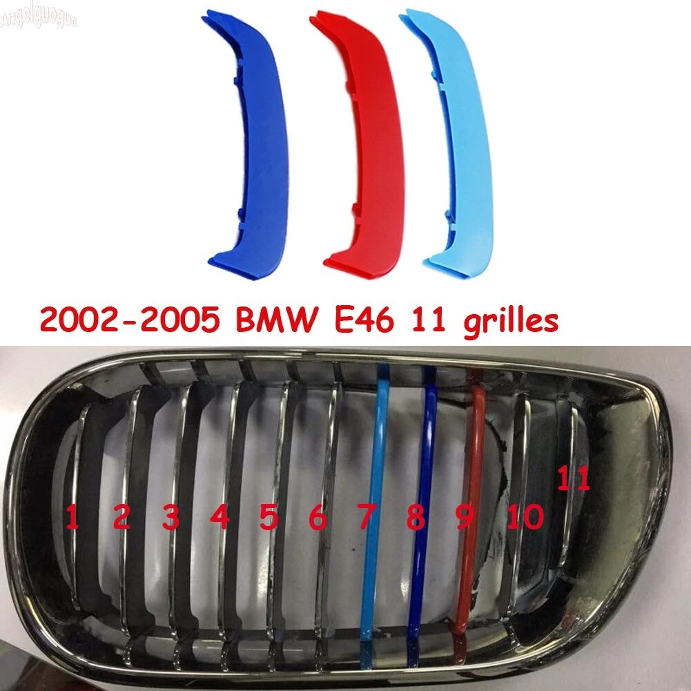 Для BMW 3 серии E46 1997-2005 318i 320i 325i и т. Д. Передняя решетка автомобиля отделка