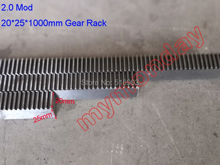 2 м 0 мод 20*25*1000 мм прессформы шестерни стойки точности CNC (прямые зубы) зубчатые |