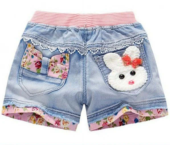 Summer Fashion Children Denim Shorts Baby Girls Cotton Sand Short Kids Girl Casual Jeans Shorts 3-12Yyears