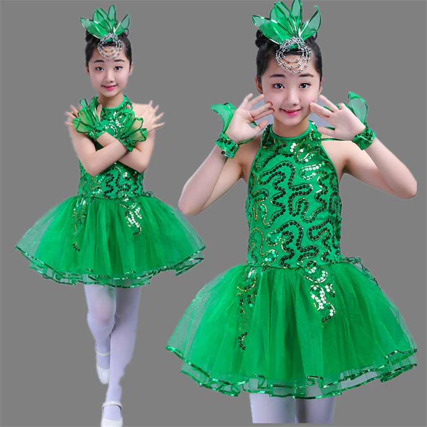 

Girls Ballet Dance Dress Ballerina for Kids Gymnastics Leotard Green Competition Tutu Stage Performance Toddler Dancing Wear