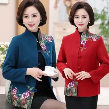 

Traditional Chinese Clothing For women winter New Year festival party gift Tang suit top female jacket Cheongsam style Top