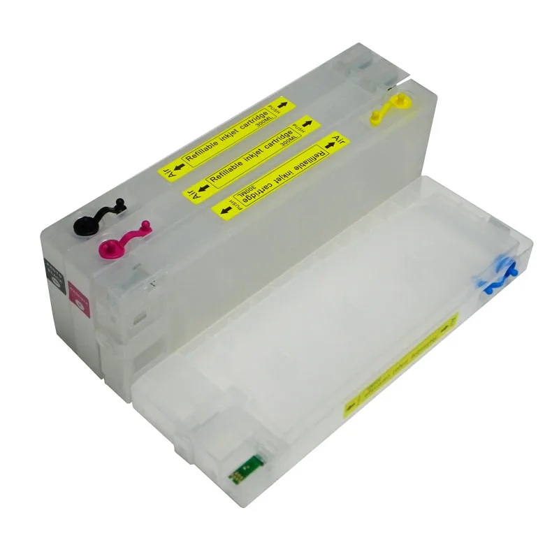

300ml x 4 pcs Refillable inkjet cartridges empty for epson stylus pro B300 B310 B500 B510 printer with sensors on high quality