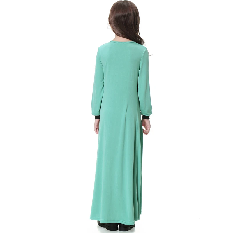 Платья Abaya Дубай Арабский кафтан турецкий детский мусульманский хиджаб платье