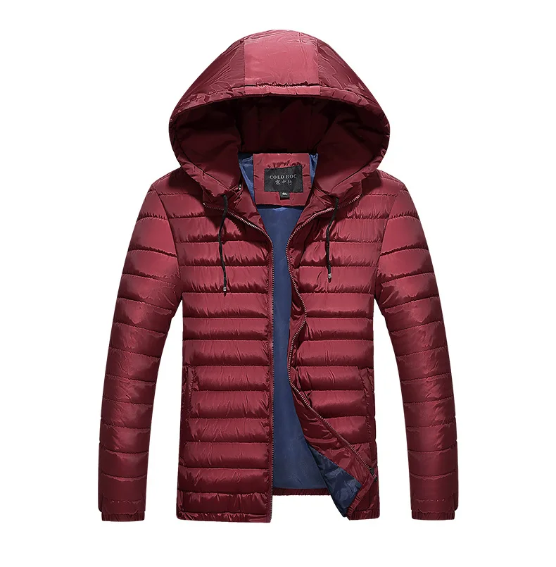 4XL-9XL зимняя куртка мужская теплые флисовые мужские пальто дешевая пуховая куртка брендовая одежда парка мужская Толстовка Зимняя Холодная куртка W01 - Цвет: Красный