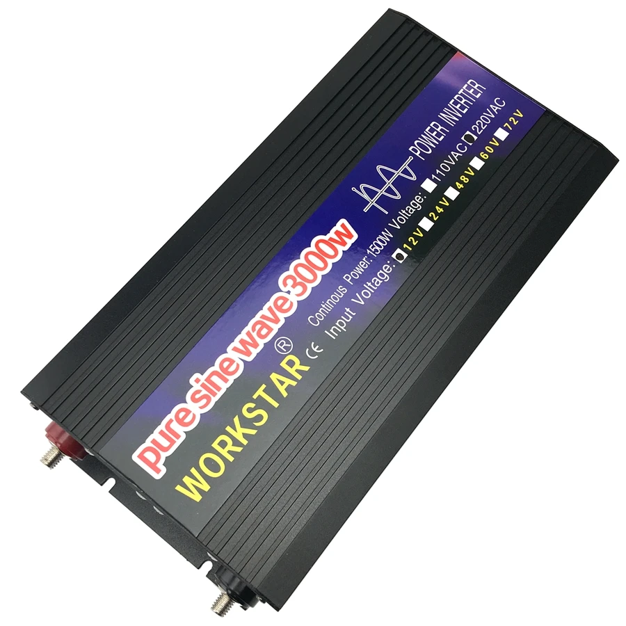 

Peak 3000W Pure Sine Wave OFF Grid Inverter DC 12V/24V to AC 220V 50HZ/60HZ Power Inverter Professional Solar System Inverter