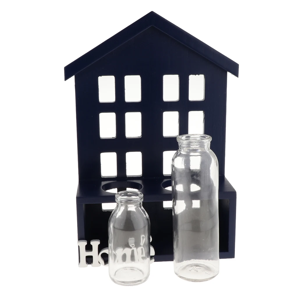 Glass Hydroponic Planter Pot Flower Vase Container Holder Rack Window Hanging Basket