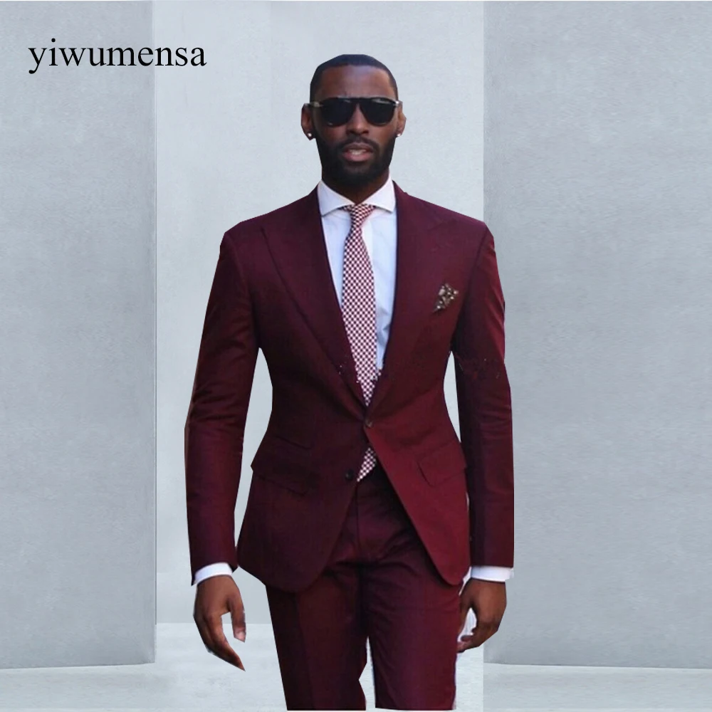 Traje De Hombre Rojo Vino Hecho A Medida 2018 Ropa Formal Trajes De Boda Para Hombre Esmoquin Para Hombre Traje De Novio Hombre Mejor Hombre Traje Hecho A La Medida Best Tuxedos Tuxedos For