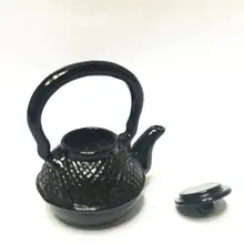 Кукольные аксессуары металлический чайник для кипячения воды 1/12 кукольный домик кухонная столовая миниатюрная кукольный дом украшение для девочки подарок игрушки черный