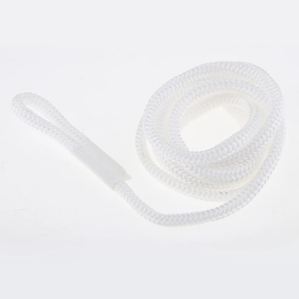 White Double Braid 1/4 INCH X 5 FT Boat BUMPER FENDER LINES Marine Docking Rope Resistant To Abrasion Mildew