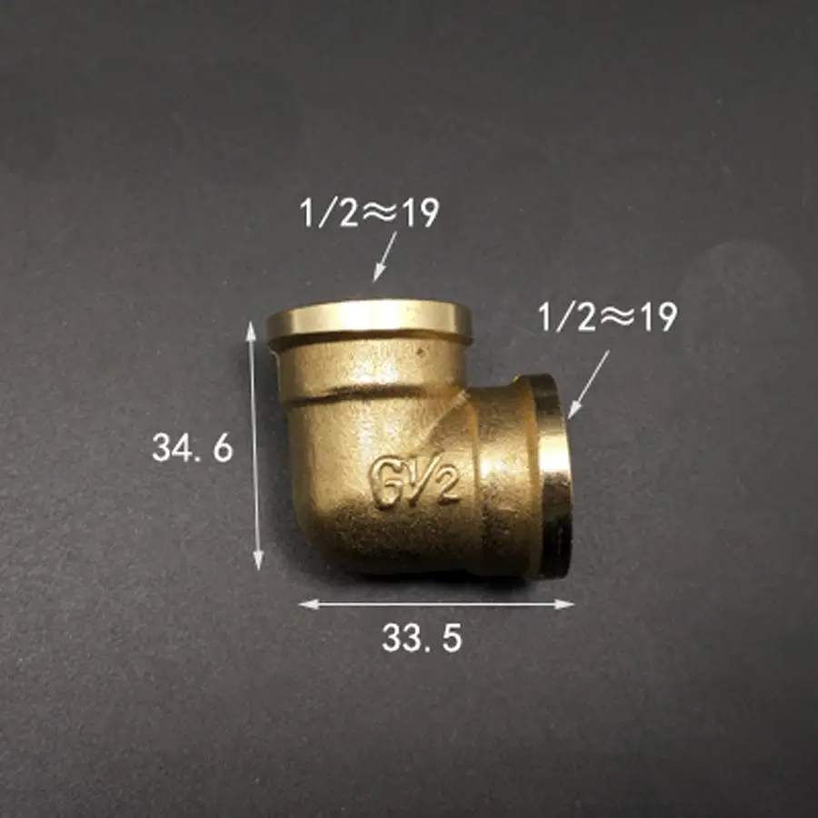 Латунный Угловой Соединитель 90 градусов DN15 1/2 &quotBSP Female 42g | Обустройство дома