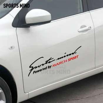 

2 Pieces Sports Mind Car Styling Automobiles Car Sticker Decal exterior accessories For nissan march k12