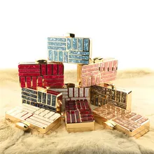 Новинка, женские клатчи с акриловым декором, вечерние сумочки на цепочке, сумки через плечо, вечерние сумочки от известного бренда Borsa a tracolla da donna#30