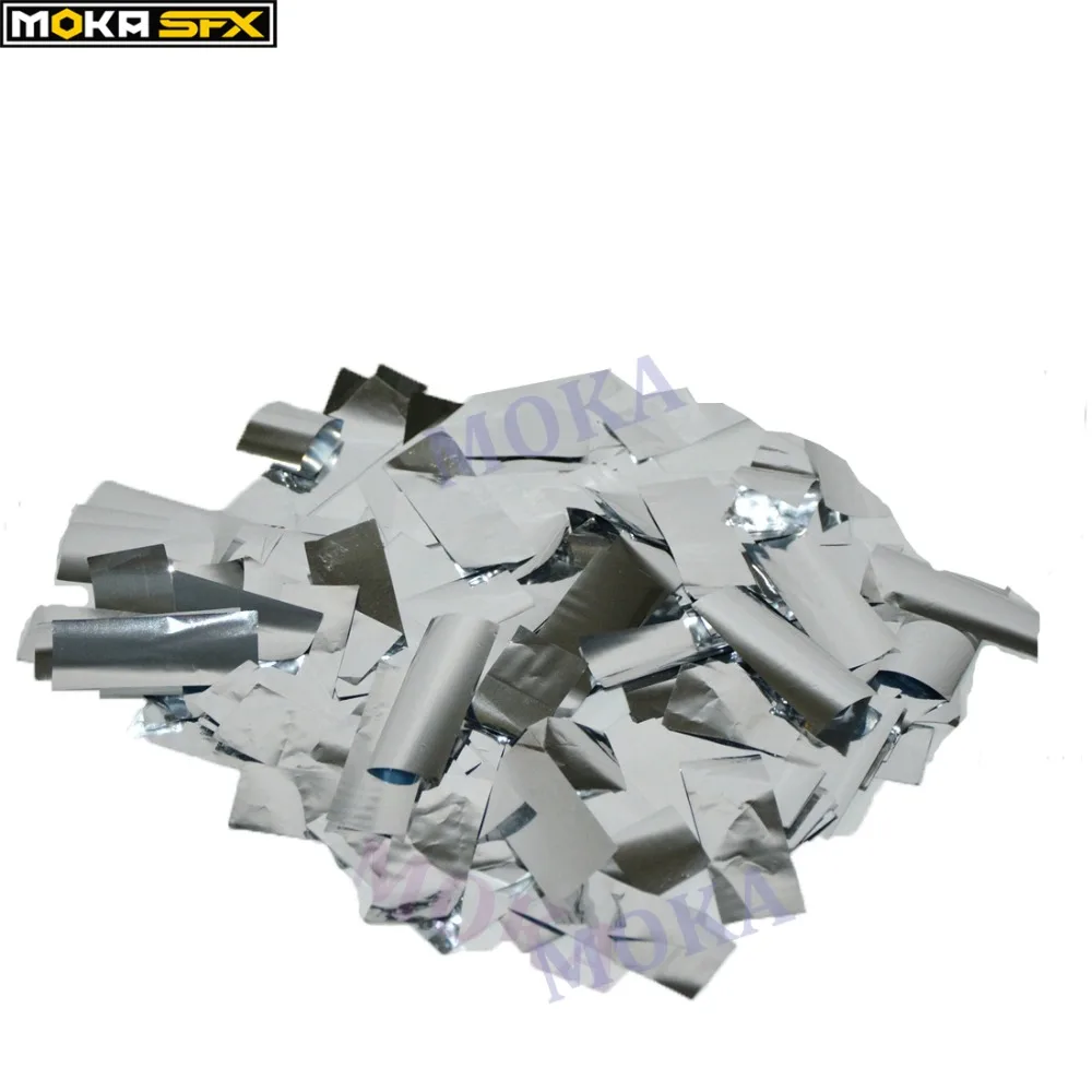 

2kg/lot Silver color strip Shape Confetti Paper for Confetti cannon machine Tissue Paper Decoration for stage