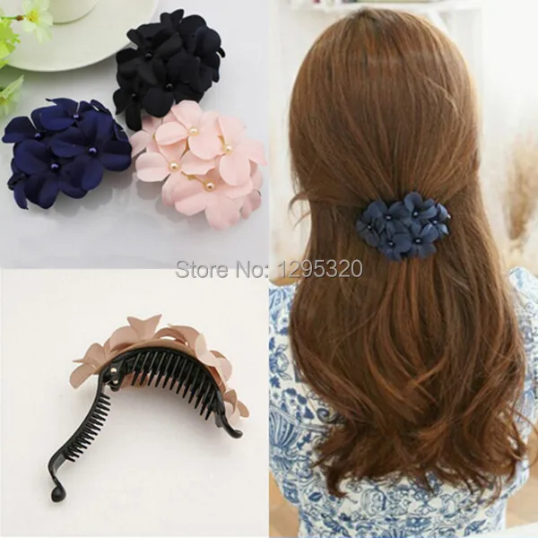 

Sweet Fabric Flower Hair Clip Headwear Hair Band for Women Girl Hair Accessories