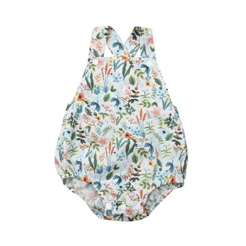 

Kids Newborn Baby Girl Floral One Pieces Jumpsuit Outfit 0-24M Baby Girl Clothes Baby Girl Bodysuits Cotton O-neck