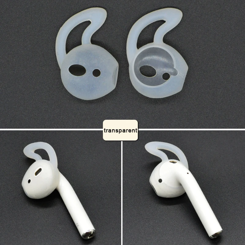 

2 pairs/lot Silicone Eartips for Apple airpods Earphone Accessory Silicone Case Ears Cover Hook Replacement Ear tips for earpods
