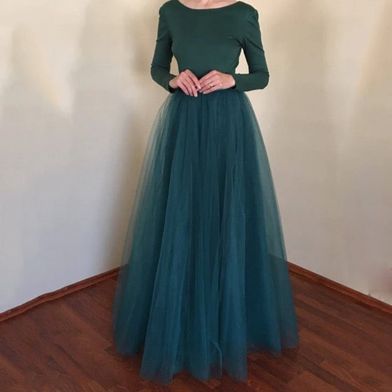 New Arrival Puffy Maxi Skirt Tulle Skirt Long Elastic Womens High Waisted Skirts Petticoat Bridesmaid To Wedding Party vintage office lady elegant long skirts arrival 2022 spring korean style streetwear solid color high waist women a line skirt