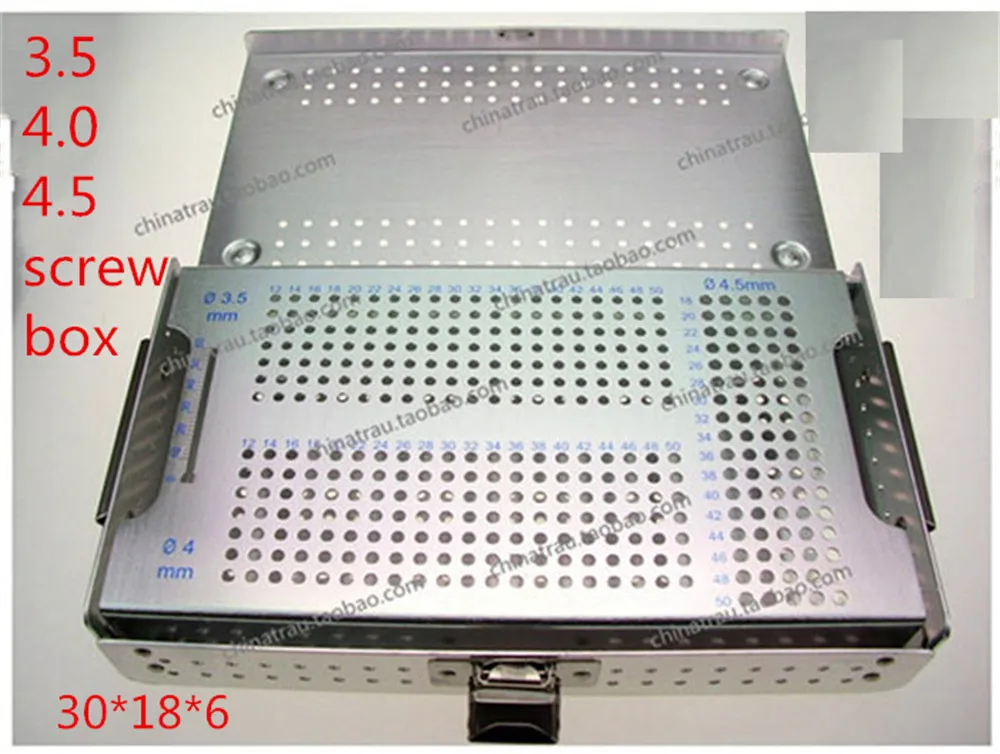 Медицинский ортопедический инструмент фиксирующий винт пластина коробка для стерилизации Cortical cancellous винт место для хранения лоток болт депозит чехол
