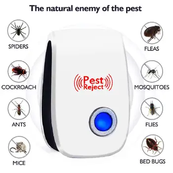 

Ultrasonic Pest Reject Repeller Pest Control Electronic Anti Rodent Insect Repellent Mole Mouse Cockroach Mice Mosquito Killer