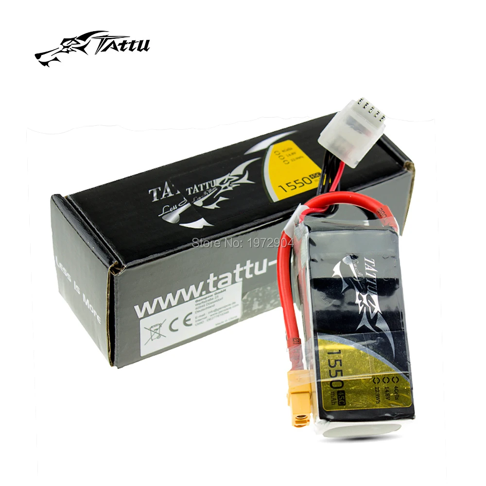 Литий полимерный аккумулятор TATTU 45C 4S 14 8 в 1300 мАч 1550 1800 с разъемом XT60 для
