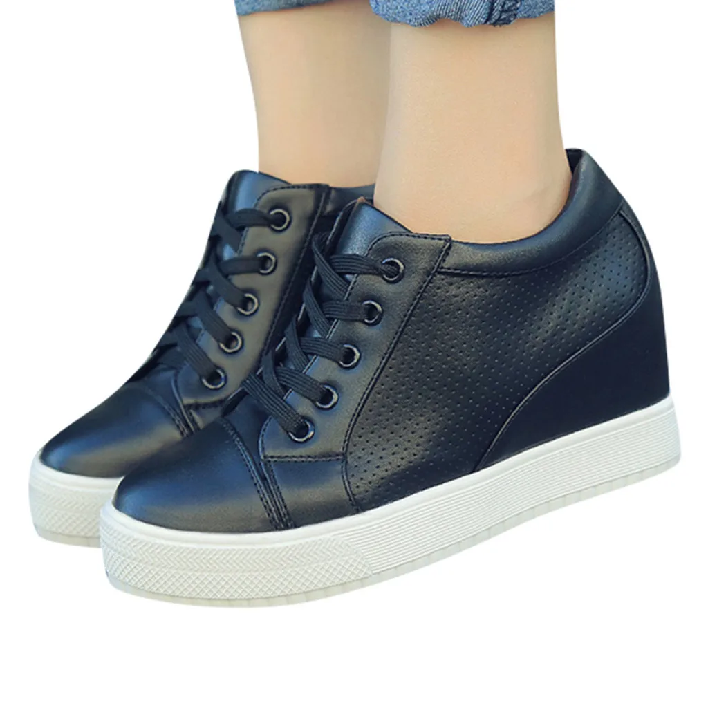 

SAGACE Women Wedges Sneakers Sport Shoes Thick-Bottomed Vulcanized Shoes Ladies Casual Wild Round Toe Sport Sneakers Shoes