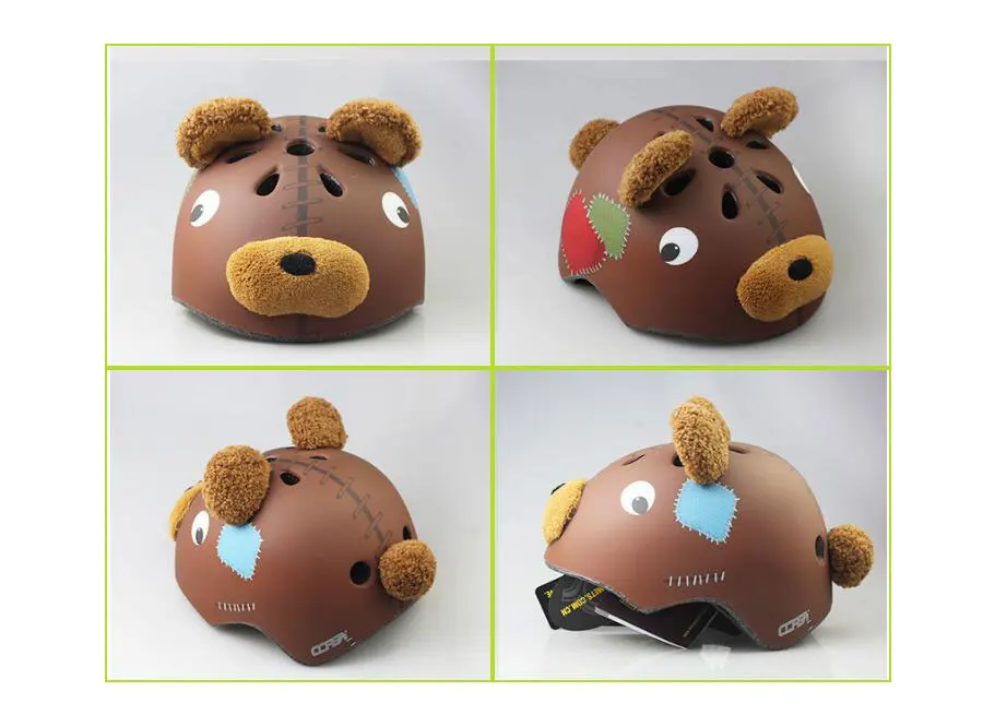 Children bicycle helmet cute cartoon animal safety PC + EPS helmet children riding bicycle skating scooter outdoor sports helmet