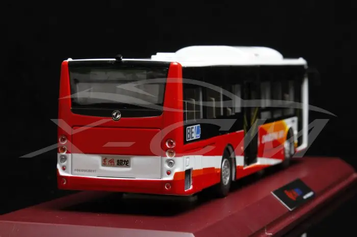 Литая модель автобуса Dongfeng Chaolong BEV 1:40(белый/красный)+ маленький подарок