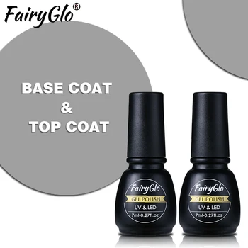 

FairyGlo 7ml Top Base Primer UV Gel Nail Polish Rubber Base Primer Soak Off Semi Permanent Paint Gellak Lucky Lacquer Varnish