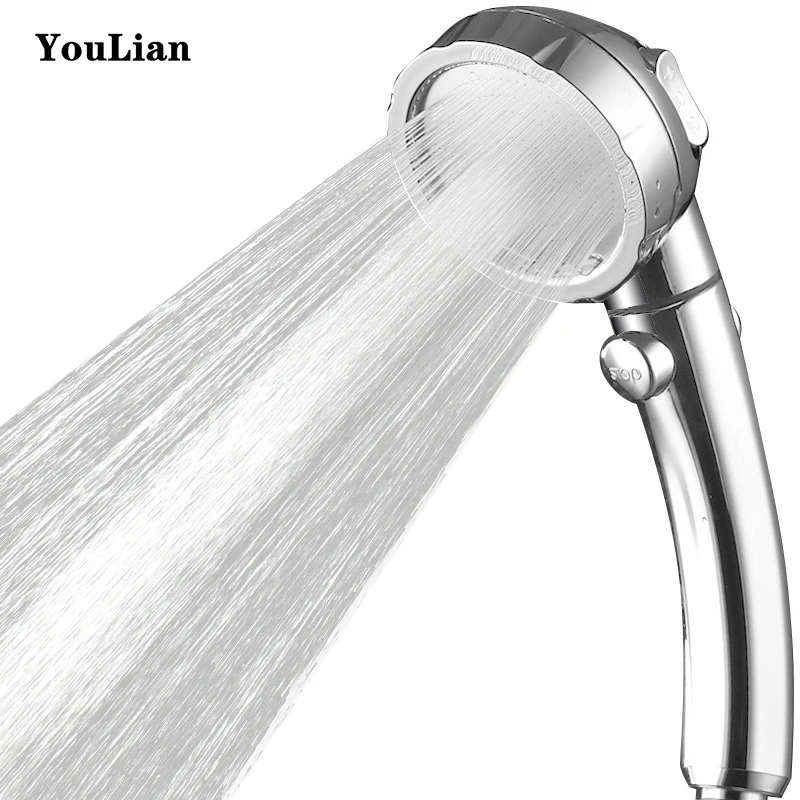 

3 Function Flower Sprinkler stop shower head water saving showerhead dog clean nozzle Pressurized Stop button Switch Bathroom