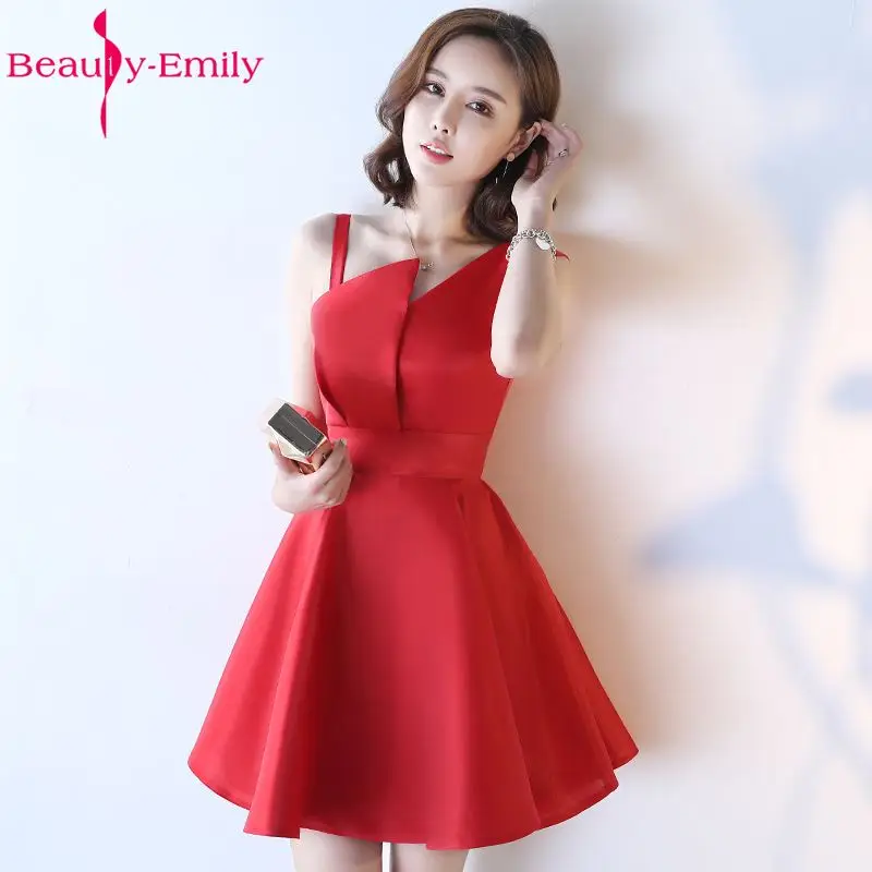 Beauty Emily Champagne A-Line Sexy Short Evening Party Prom Dresses 2022 Girl Dresses Sleeveless Formal Occasion Evening Gowns silver prom dresses