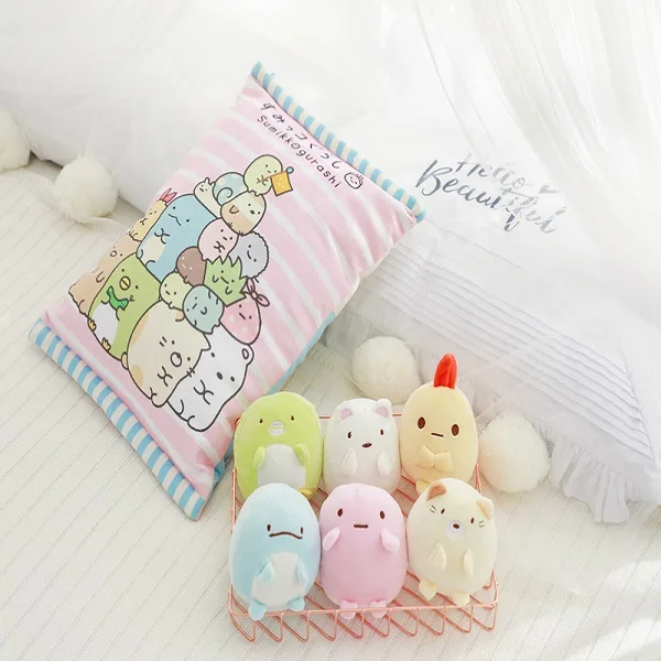 Плюшевая подушка Sumikko Gurashi, 8 шт., японская анимация, Sumikko Gurashi, мягкая подушка, уголок, био, мультяшная кукла для детей - Цвет: Sumikko Gurashi