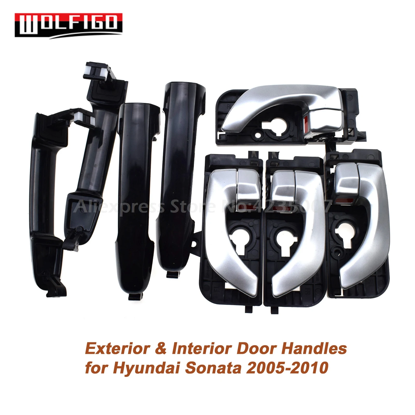 

WOLFIGO New Outside Inside Door Handles Front Rear Left Right For Hyundai Sonata 2005-2010 83620-3K020,82610-3K020,826513K000