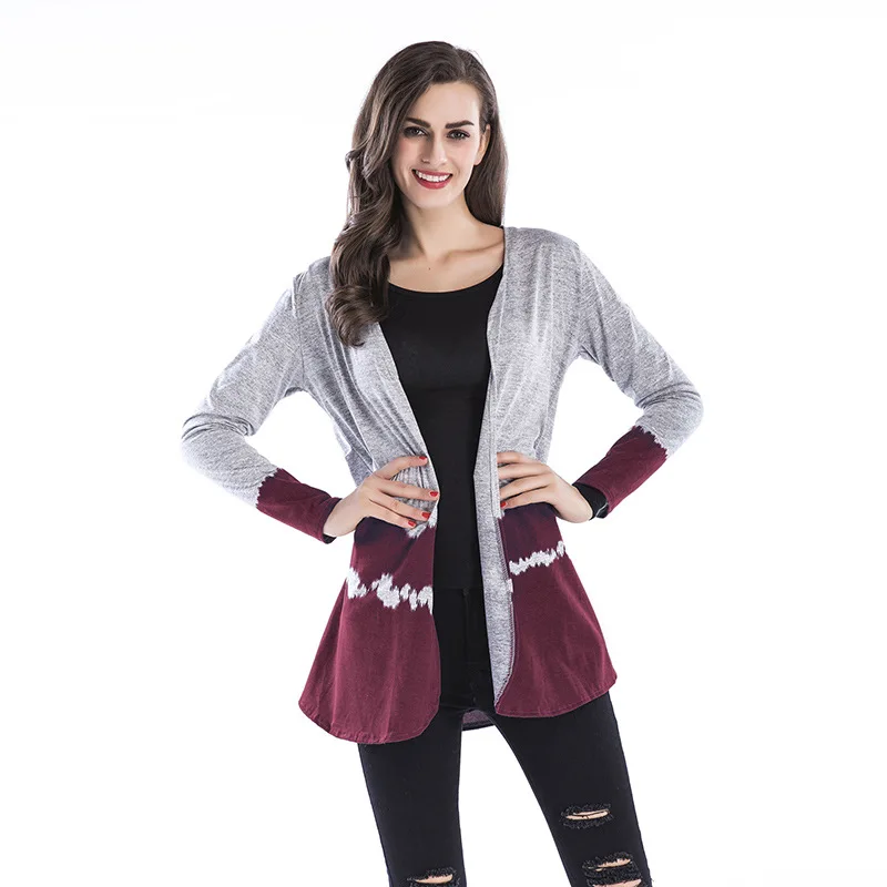 

Spring And Summer New Style Hot Gradient Casual Jacket Longer In A Cardigan Joker Top
