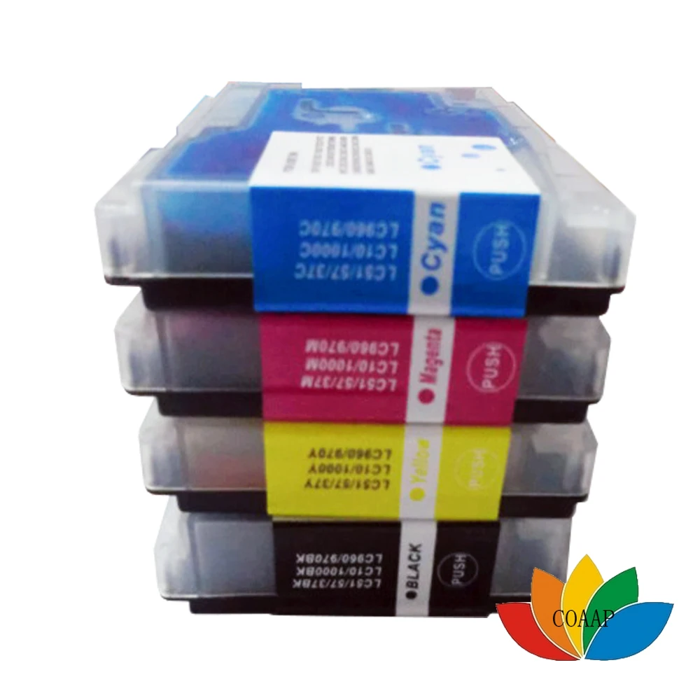 Картридж для принтера Brother LC1000 LC960 LC970 LC51 LC57 LC37 LC10 DCP 150C 135C MFC 660CN|ink cartridge|compatible ink
