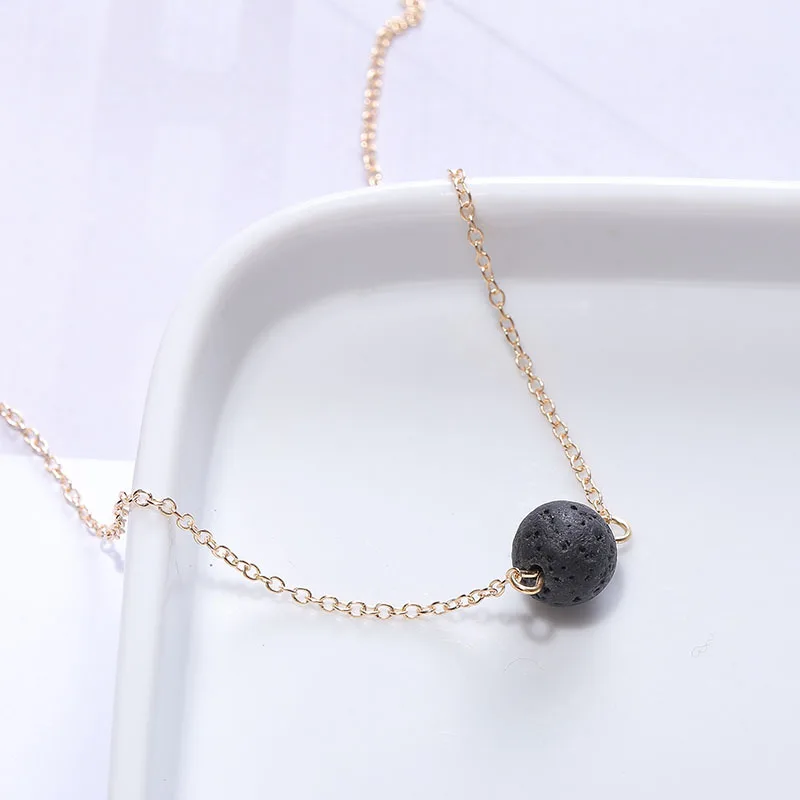 Lava Stone Necklace, Essential Oil Diffuser Necklace, Aromatherapy