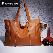 De la mujer 100% Bolso Grande Del Zurriago de Cuero Genuino Bolso de Totalizador Grande Bolsas de Mensajero de Las Mujeres Bolso de Hombro Femenino Bolsos de Mujer J22