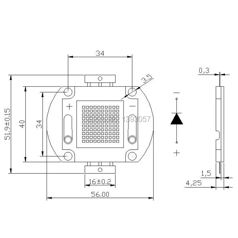 3W 5W 10W 20W 30W 50W 100 Вт высокой мощности Мощность Светодиодный УФ-фиолетовый светильник COB 365nm 375nm 380nm 385nm 395nm 400nm 405nm 415nm ультрафиолет