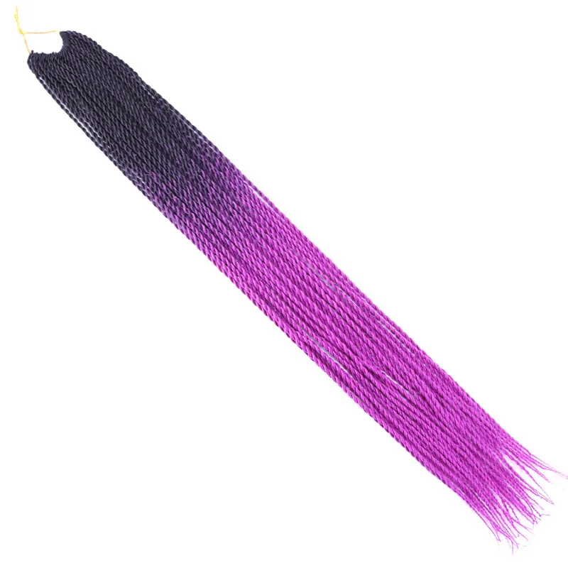 Два тона Омбре Сенегальские твист волосы Вязание крючком 30 корней/пакет синтетический кроше плетение волос для женщин - Цвет: P12/613