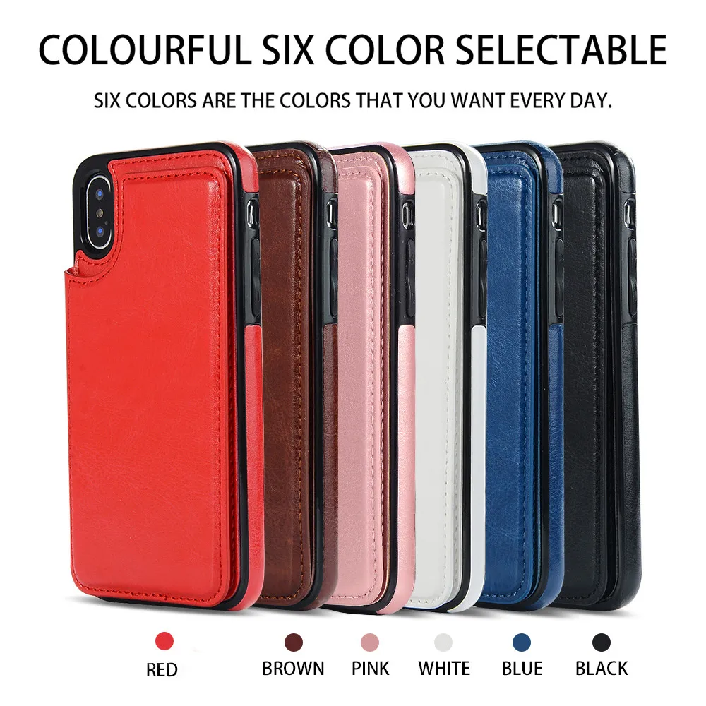 

Phone Case For IPhone Magnetic Leather Wallet Case Card Slot Flip Cover For IPhone Xs Max 6.5 Inch Phone Case Capa Coque 2019