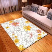 Скандинавские 3D Цветочные ковры, Мультяшные животные, спальня, детский игровой коврик, мягкая фланелевая пена с эффектом памяти, большие ковры для гостиной