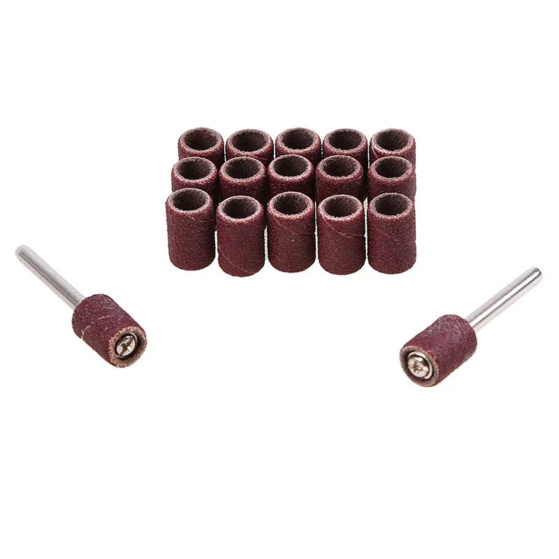 

50pcs 320 Grit Drum Sanding Bands Sleeves + 2pcs Mandrels Sandpaper Rotary Tool