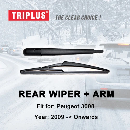 Rear Wiper Arm with Blade for Peugeot 3008 (2009 Onwards) 1pc 12" 300mm