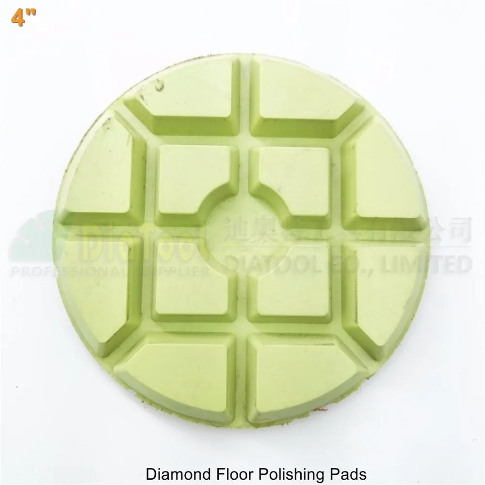 SHDIATOOL 12pcs 100mm #1500 diamond floor sanding disc SA622 4" Resin bond diamond floor renew polishing pads