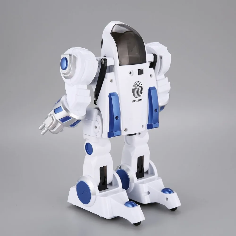 K4 Intelligent Fingerprint Deformation Police RC Robot Walking Dancing Saying Sliding Kid Remote Control Toy Gift
