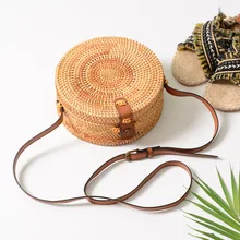 Round Mulit Style Straw Bag Handbags Women Summer Rattan Bag Handmade Woven Beach Circle Bohemia Handbag five star pattern buckle round straw bag circle rattan straw beach shoulder bag handmade handbag female women bolsa feminina