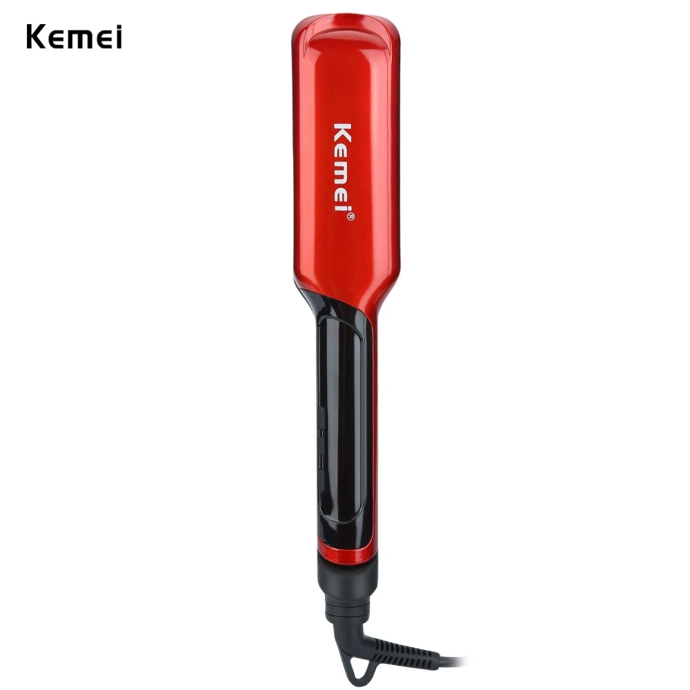 Kemei LCD Display Flat Iron Digital Temperature Control Straightening