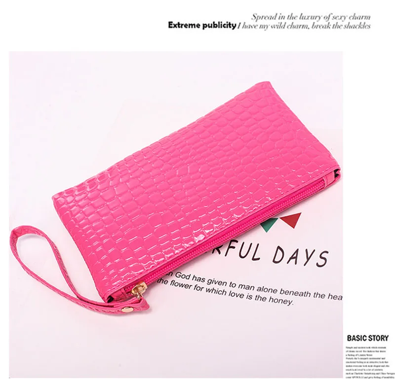 New Mini Day Clutches Women's Bag Korean Version Crocodile Pattern Clutch Bag Ladies Mobile Phone Bags Wallet PU Leather Handbag (10)