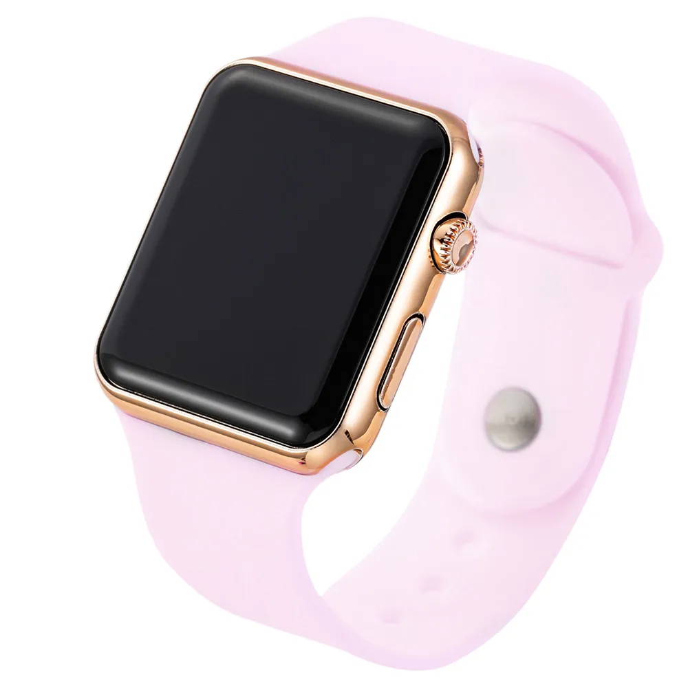 Новые спортивные повседневные часы для мужчин и женщин светодиодные силиконовые часы розовые милые цифровые детские спортивные наручные часы bayan kol saati